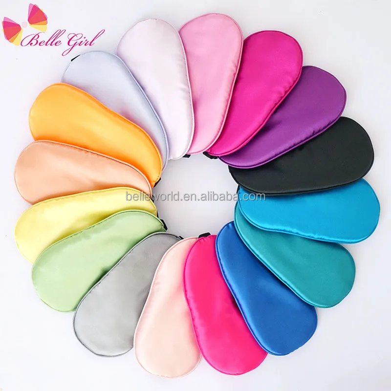 Новая дизайнерская Регулируемая двухсторонняя сатиновая маска для глаз с логотипом на