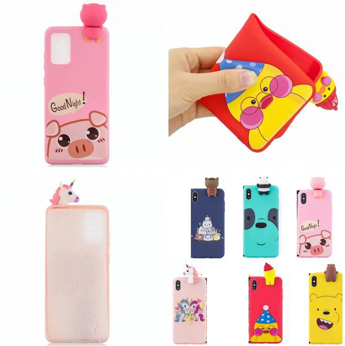Lovely 3D Doll Cartoon Soft TPU Case For Xiaomi POCO X3 NOTE 10 10T Lite Redmi 9 9A 9C NOTE 10 Pro Silicone Phone Skin Cover