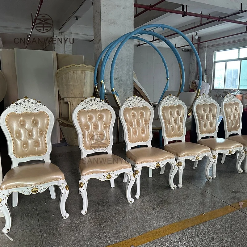 Plaza Banquet Event king and Queen High Back Chair Solid Wood Wedding Sofa
