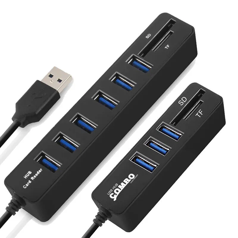 Usb-хаб 3 6 портов расширитель адаптер USB 0 концентратор многопортовый USB-адаптер 2 Hab несколько кард-ридер для