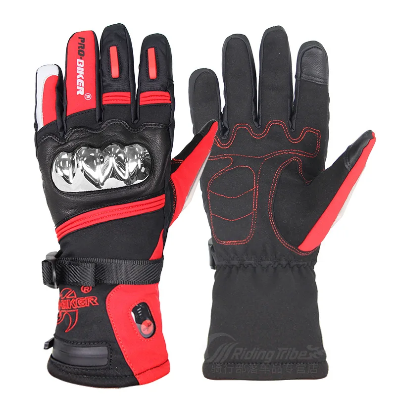 Fleece charging thermal waterproof gloves protective cycling outdoor off-road road fist shell