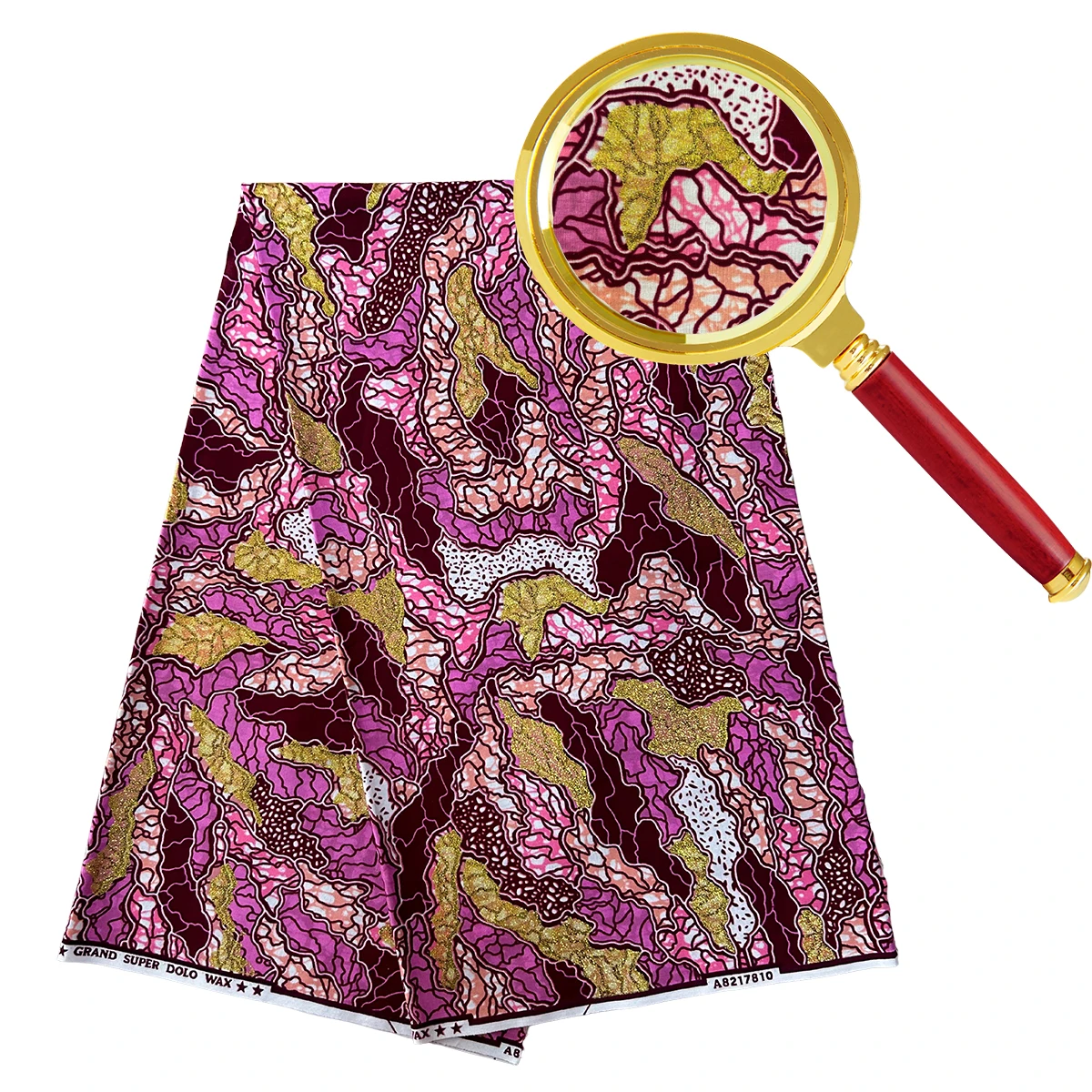 New gold sand added african loincloth 100%cotton wax custom ankara fabric prints Veritable wax