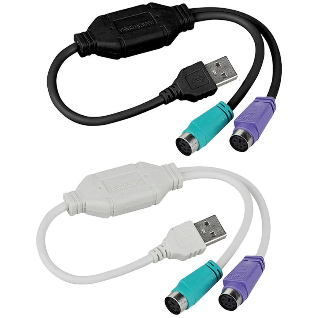 USB Male To PS/2 PS2 Female Converter Cable Cord Converter Adapter Keyboard