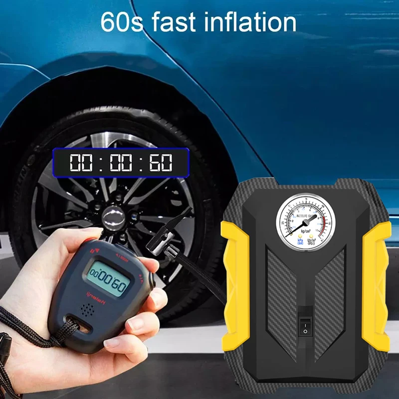 Автомобильный насос 12 В 150 фунтов/кв. Дюйм 80 Вт для шин автомобильных велосипедных Мячи портативный компрессор