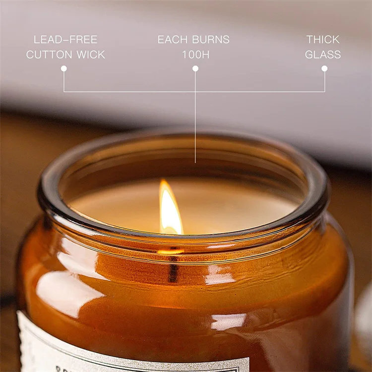 Aromatherapy Candle Tea Cup Brown Bottle Bedroom Sleep Gift Plant Essential Oil Hand Gift Soy Wax Aromatherapy Candle jar