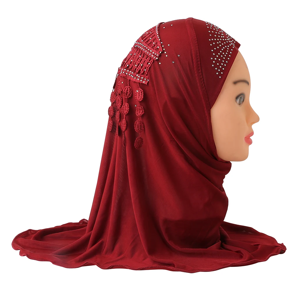 Top Sale Little Girl Hijab Arab Instant Kids Children Wholesale Hijabs Muslim instant Prayer Kids Hijab