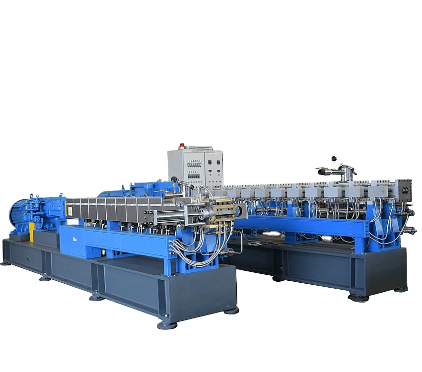 meizlon Air-cooling twin screw high filling modification plastic extruder Machine for pp pe CaCO3