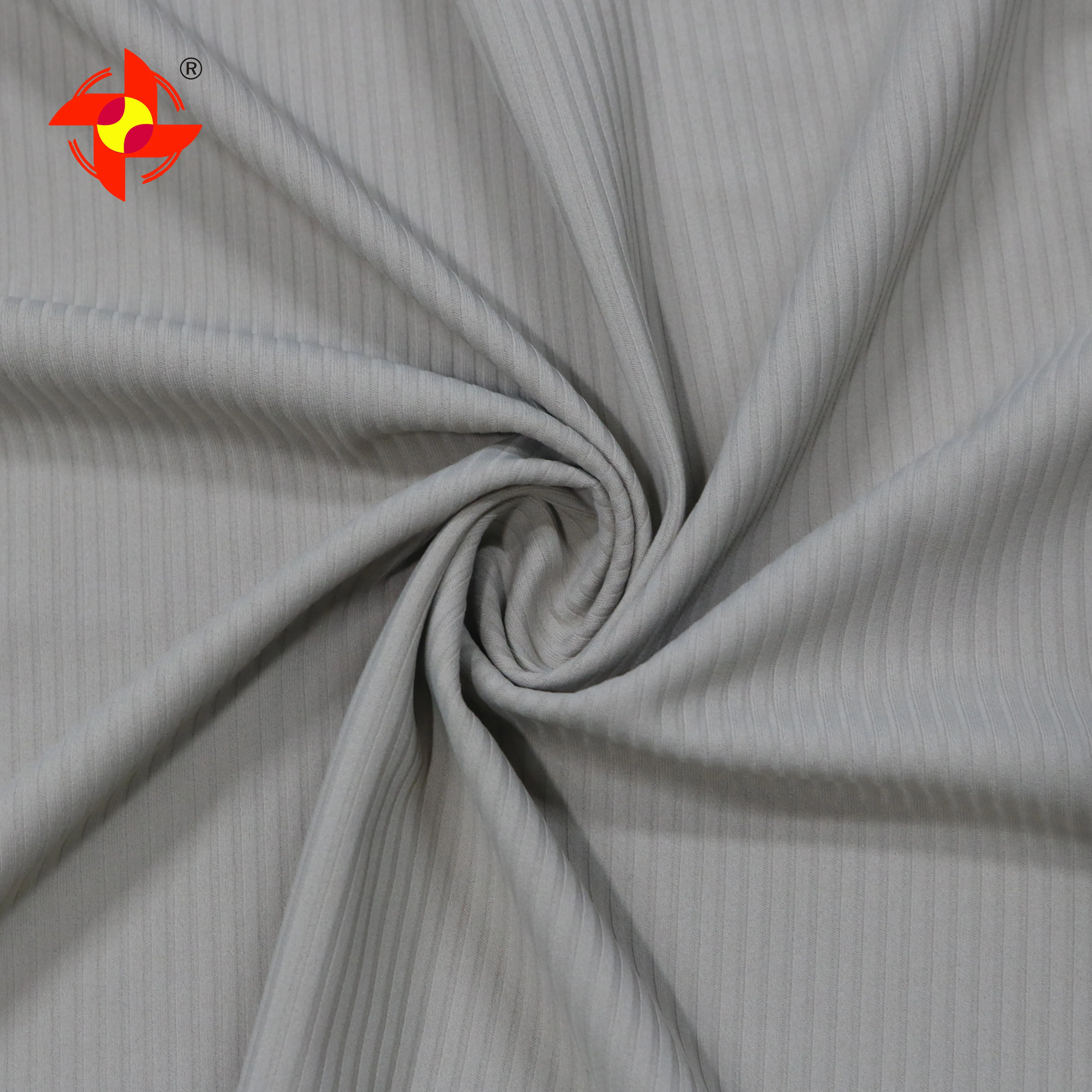 Wholesale Custom 74 Nylon Polyamide Elastane 26 Spandex 220gsm Soft Ribbed Knit Fabric Supplier For Clothing and Sweaters