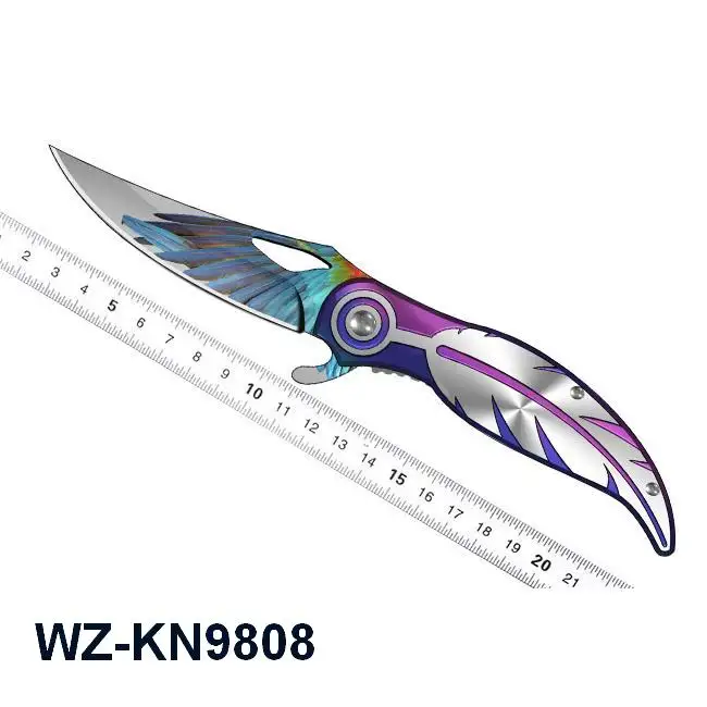 stainless steel material type professional camping survival folding pocket knife case