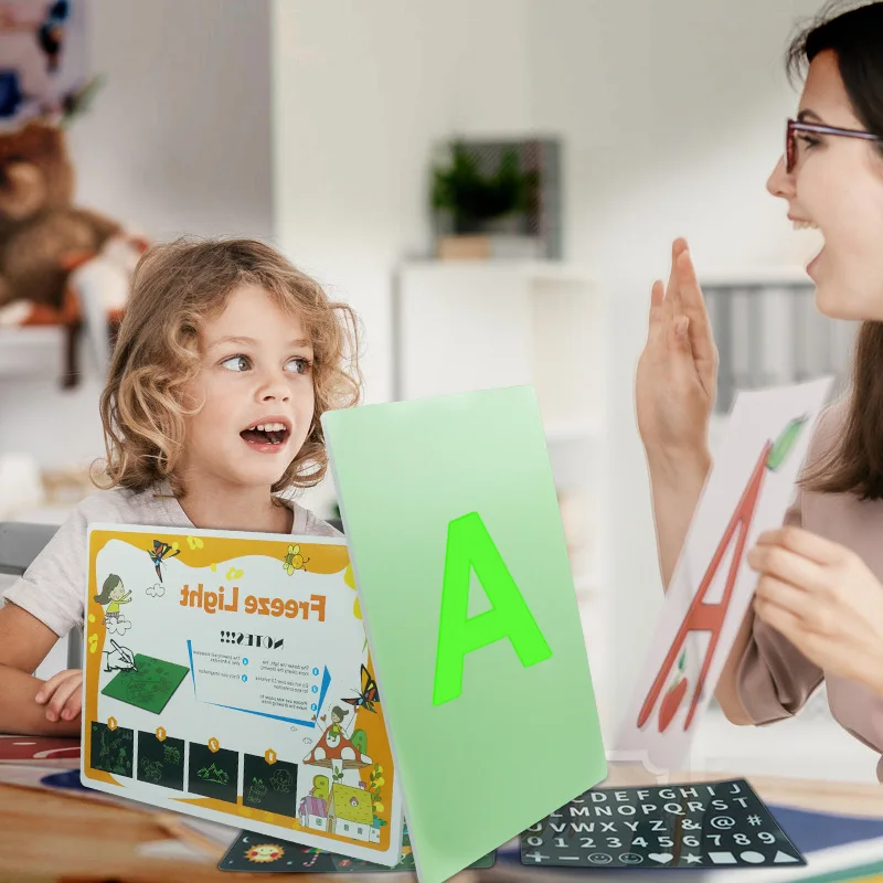 Fluorescent drawing board A4 size glow in the dark toys drawing tools for kids