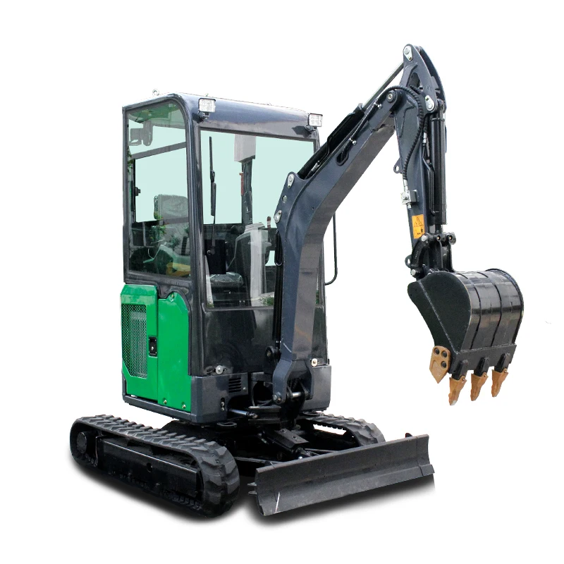 Mini Excavator with Kubota Engine 1.8 Ton Capacity Free Shipping Farm Used New Compact Minibagger Core Components Motor Gearbox