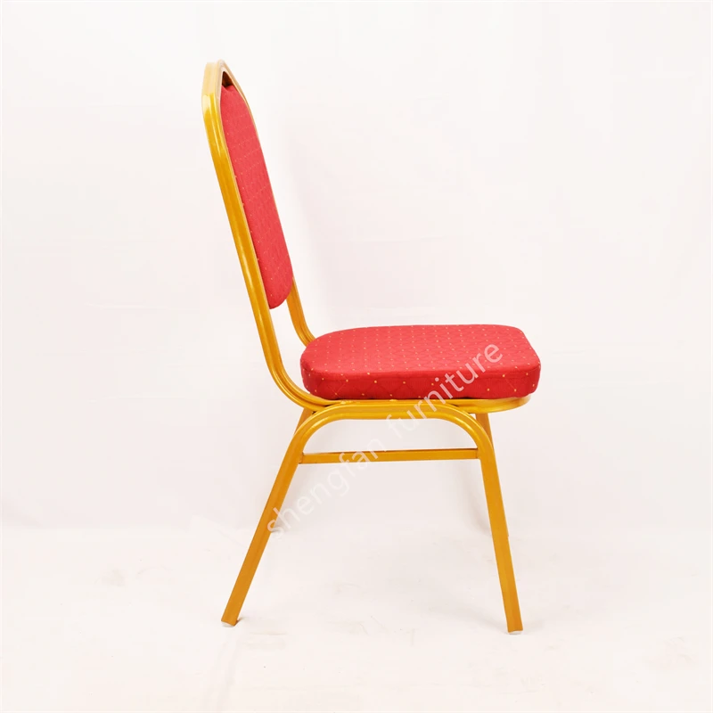 Popular Customizable Cheap Fabric Dining Hotels Hall Conference Chair Party Metal Banquet Chairs for Wedding