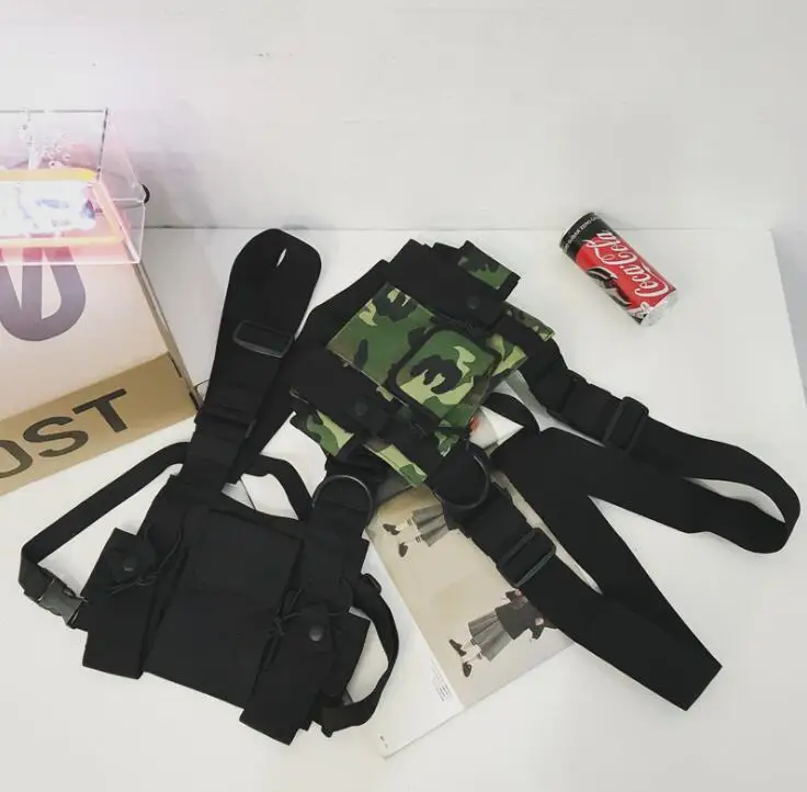 Wholesale Custom Universal Radio Harness Chest Front Rig Multi-Purpose Reflective Tactical Chest Rig Bag with Adjustable Straps