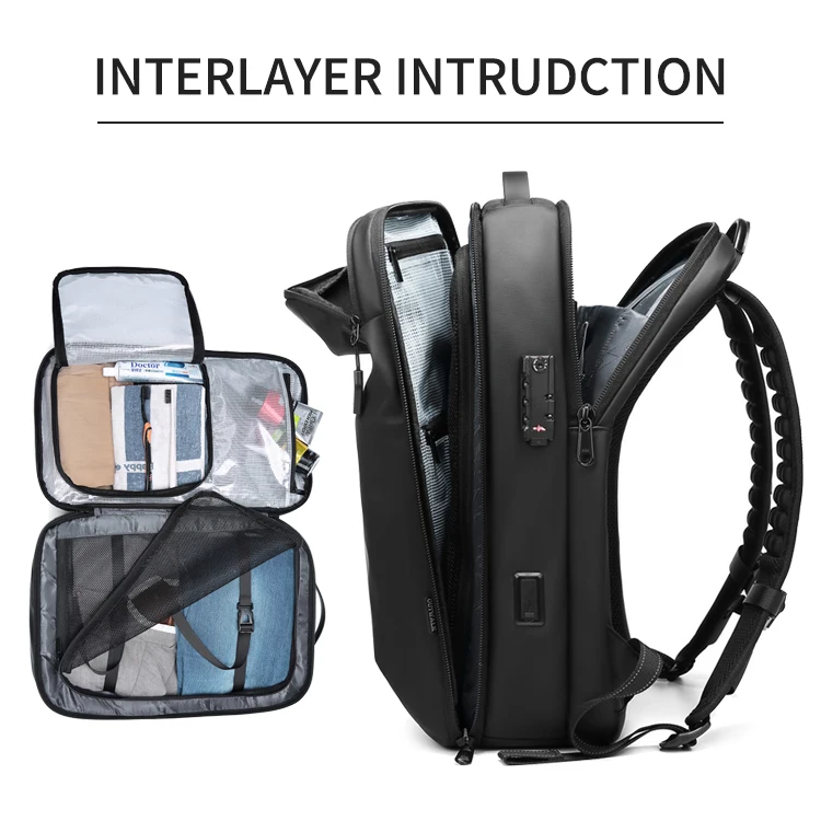 Unisex Travel Anti-theft Business Computer College Backpacks Casual Hiking Outdoor Carry On Daypack with Lock for Women & Men
