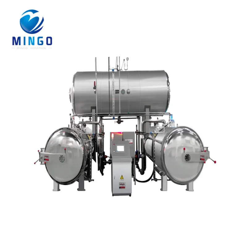 
Double layer water immersion retort can sterilizer autoclave 