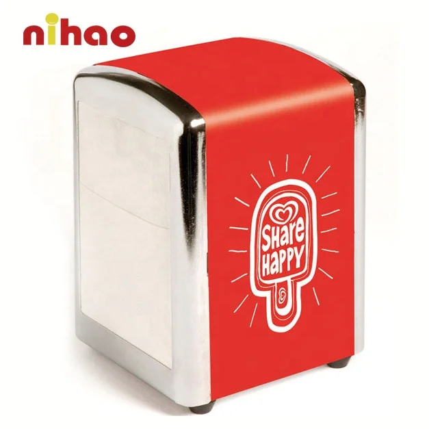 Customized Promotional Metal Napkin Holder Restaurant Tissue Holder Napkin Dispenser Wholesales for Indoor Outdoor Bar Promotion