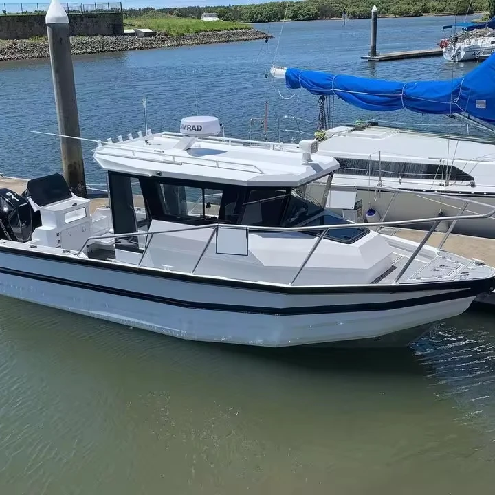 25FT Luxury Outboard Motor Speed Cabin Cruiser Boats Fishing Aluminum for Sale