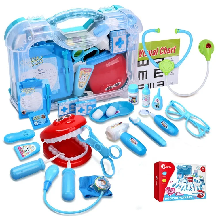 Gift Educational EN71 Certification Funny Medical Kit Role Play Set Kids Dentist Doctor Play Set Toys