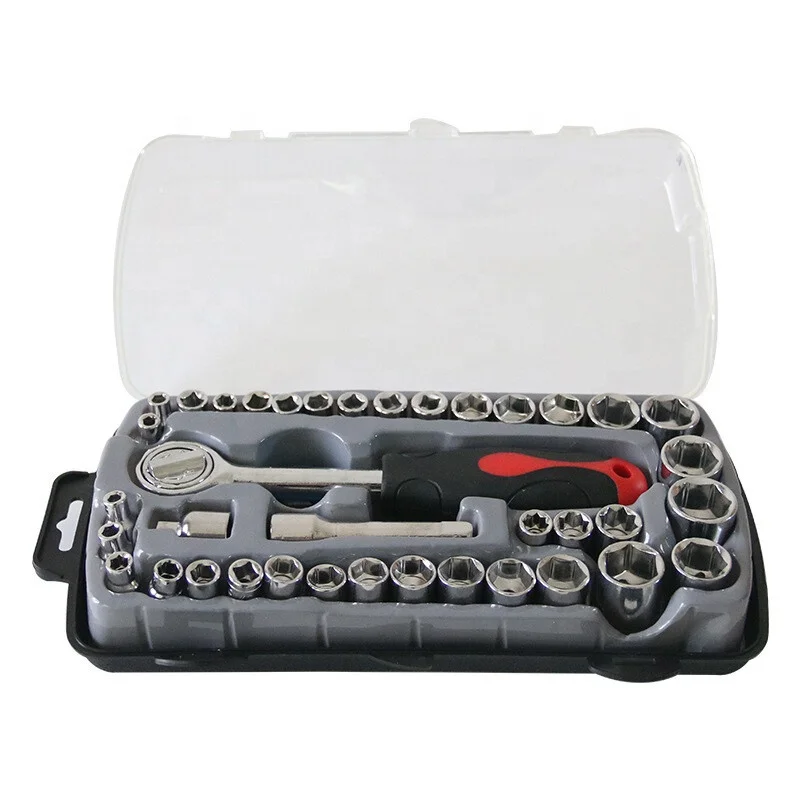 40 pcs Automobile Repair Tool Kit Torque Wrench Car Repair Tools Keys Chrome Vanadium Socket Set Ratchet Combination Wrench