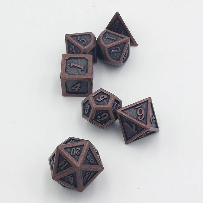 
Mni high quality metal dice set factory direct wholesale multi-color printing for board game entertaining 