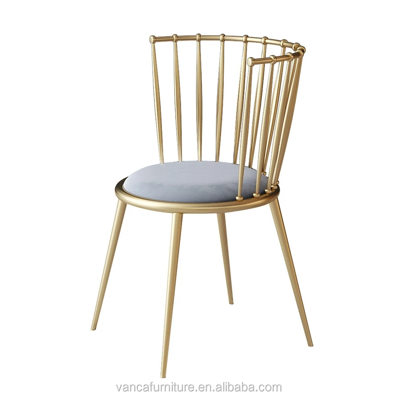 Coffee shop chair  gold metal wire chair wedding chair