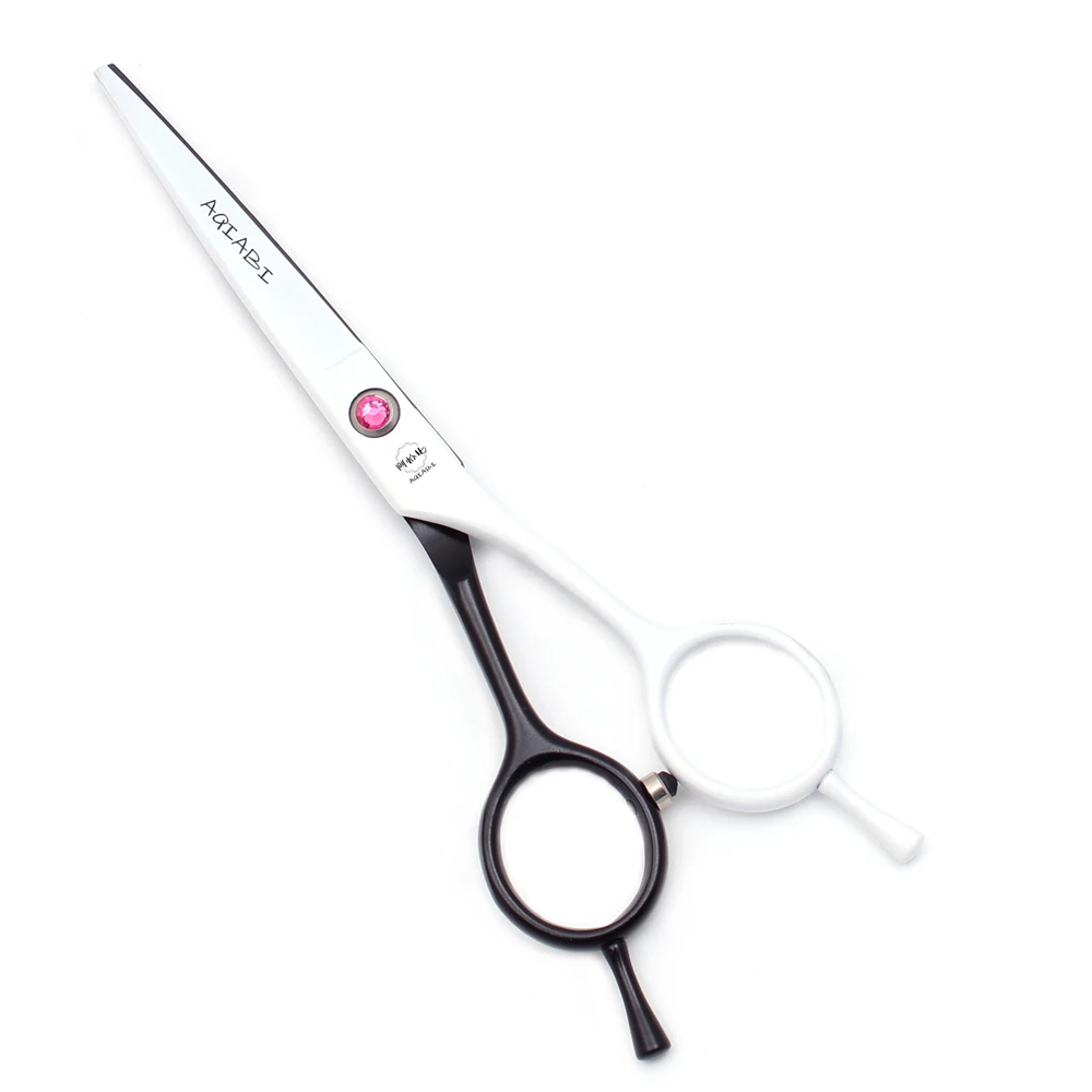 Hairdressing Scissors 5.5' JP Stainless Cutting Scissors Thinning Shears Hairdressing Scissors Finger Rest White A1012