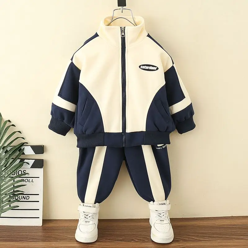Cool high quality 2 pieces kids boys clothes set fall 3 to 5 years