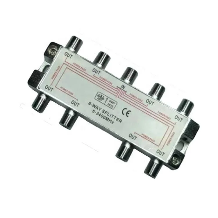 Hot Sale 5-2400mhz Frequency Range 8-way Satellite Splitter For Home Tv