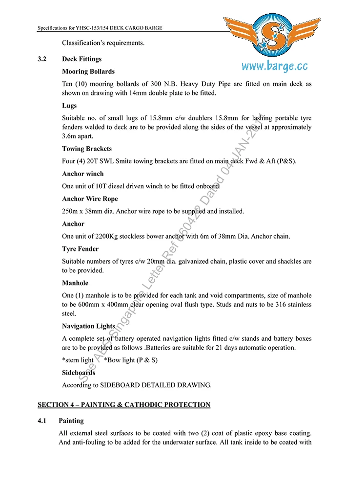 
365ft 330ft 270 ft 180 ft Newbuilding PONTOON BARGE FOR SALE 