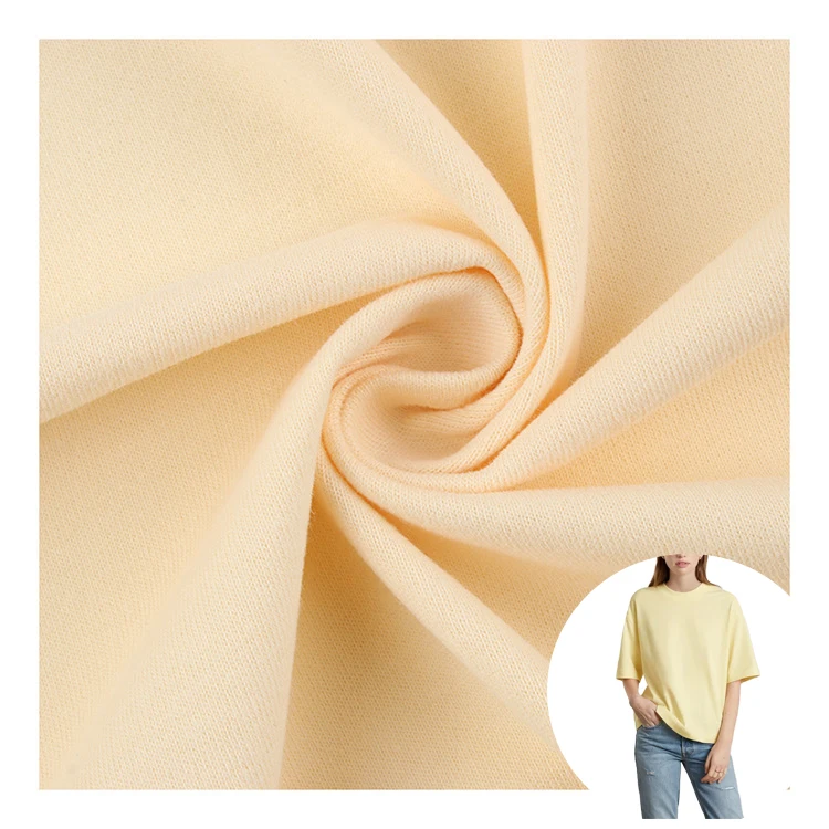 Wholesale 40s Knitted Combed Single Jersey 100% Cotton Fabric Material For Tshirt Clothing