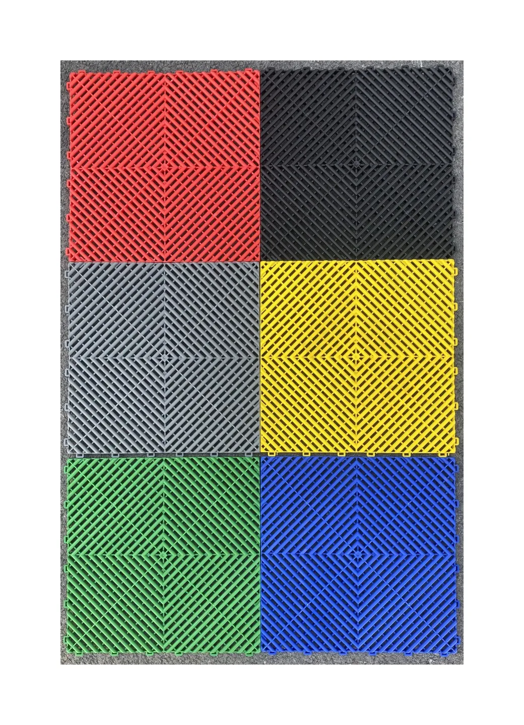 400*400*18mm anti slip pp interlocking garage floor tiles/removable plastic interlocking floor mats for car wash