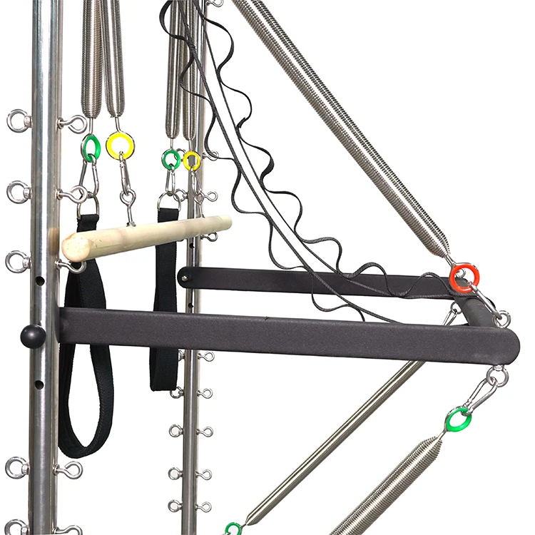 High quality white and black color Gym home Aluminium Alloy Pilates Reformer with Tower Half Trapeze Pilates Bed Tower reformer