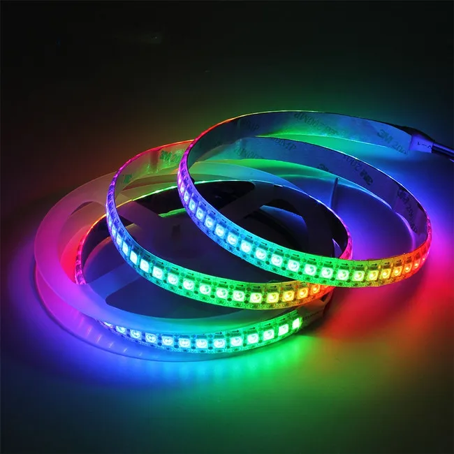 5050 Individually addressable RGB custom Led Strip 5m Ws2812B 30/60/144 Led Pixel Strip Tape Light DC5V