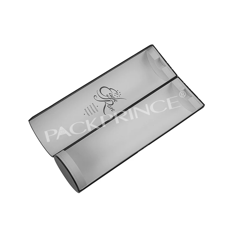 Wholesale Luxury Custom Paper Black Rigid Cardboard Magnetic Single Champagne Flute Wine Bottle Gift Packaging Box For Whisky