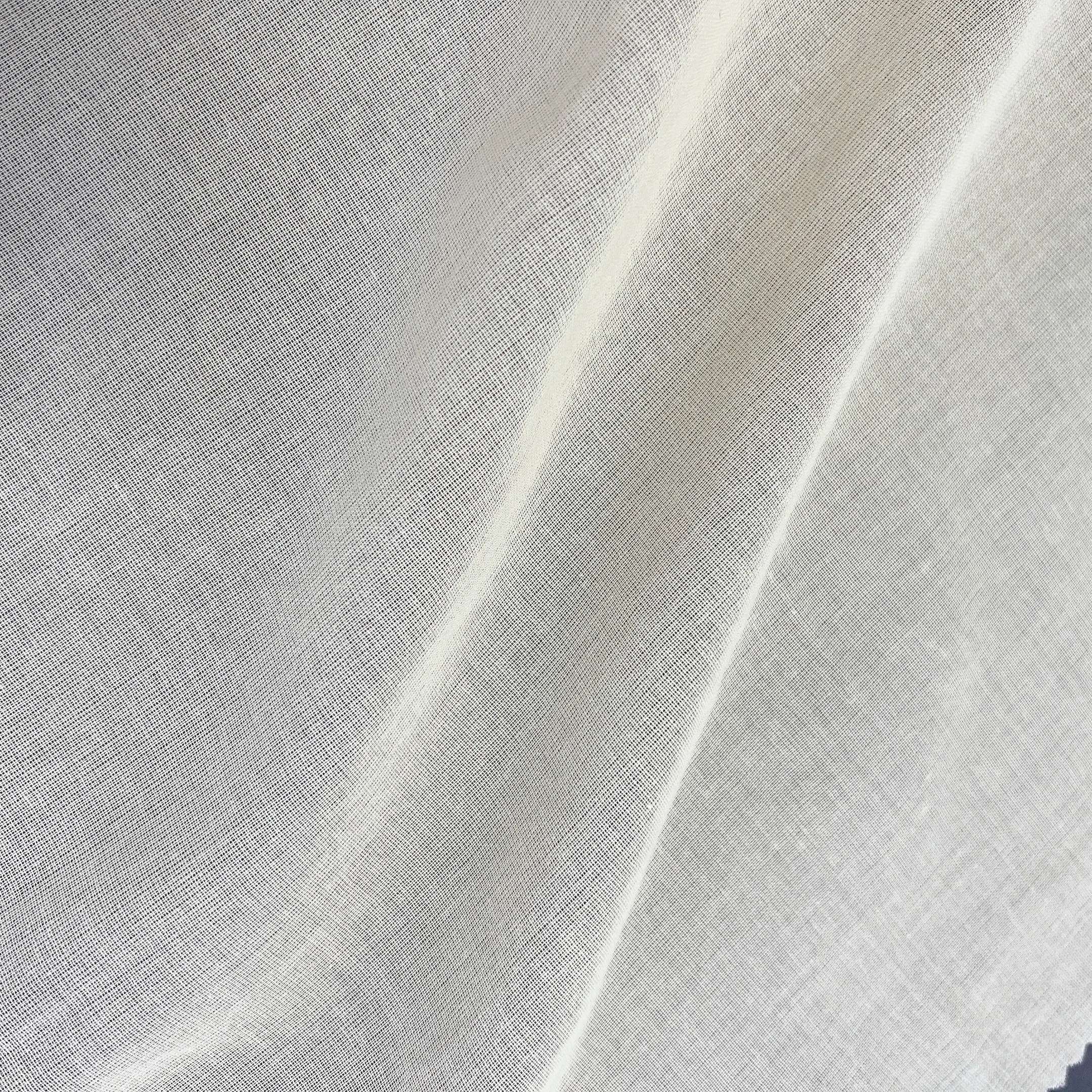 Solid Tulle Plain Dyed 60GSM 100%Cotton Gauze Fabric For Clothes