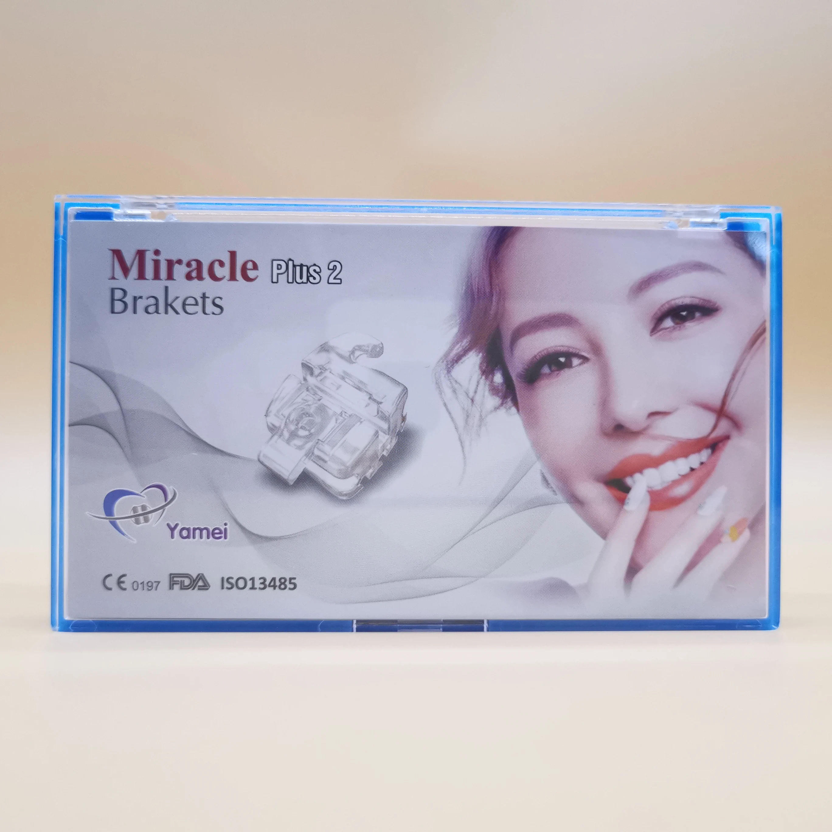 Orthodontic Dental Clear Self-ligating Brackets Teeth Model With Sapphire Self-Ligating Orthodontic Braces