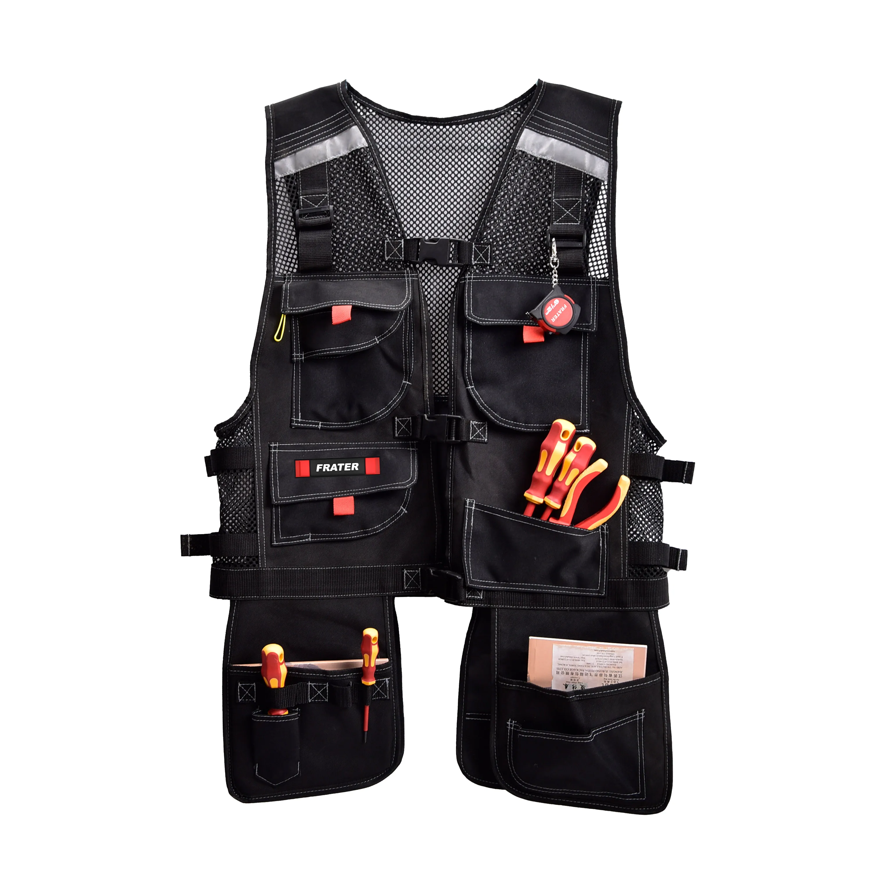 Frater Factory Direct Provide Multi-pocket Working Tool Reflection Vest