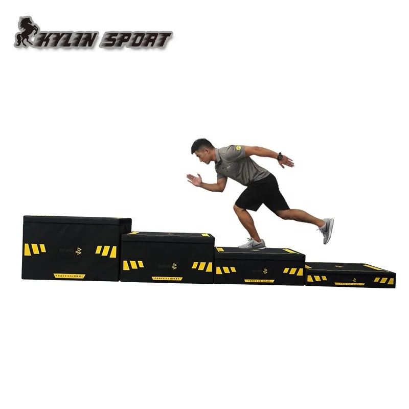 Kylinsport foam plyo plyometric box set jumping fitness gym soft vaulting box plyo box set