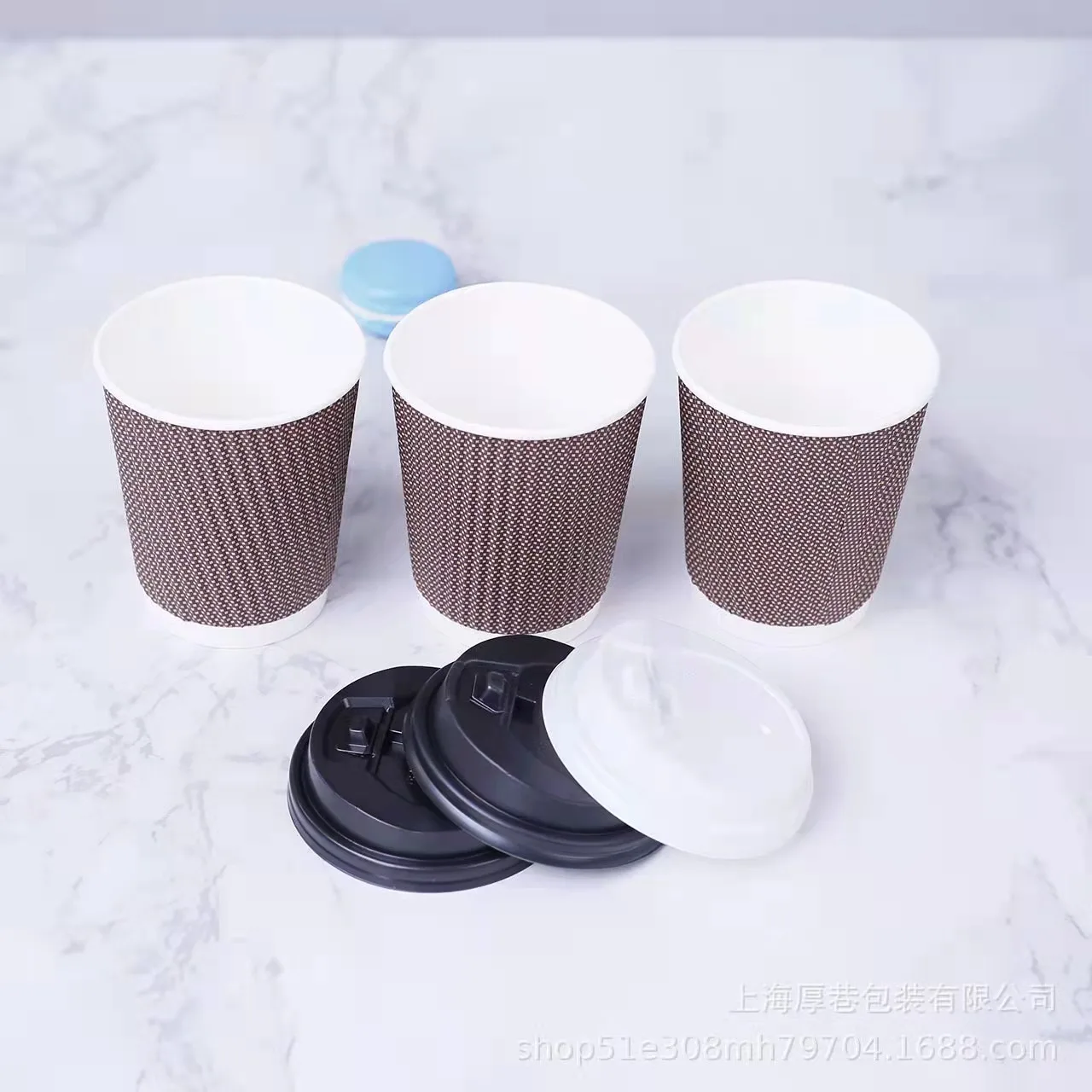 Wholesale 8oz 12oz 16oz Disposable Double Wall Coffee Paper Cups Customized Hot Coffee Paper Cup