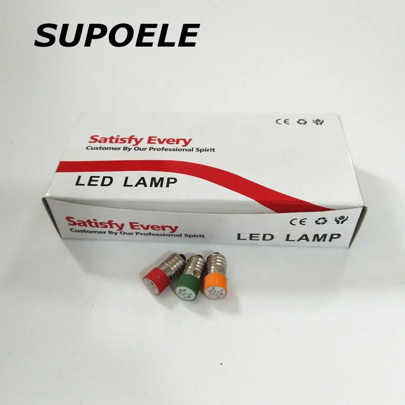 High Brightness 10mm E10 220VAC 230V 110V 120V or DC 24V 12V Mini LED Bulb Lights Lamp Head