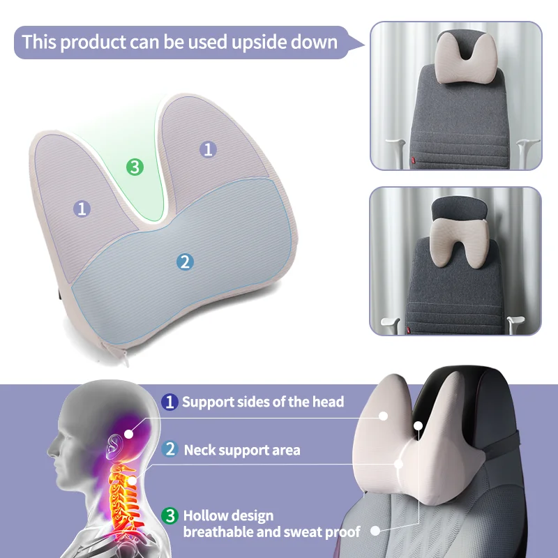 LIANDA TP-068 High Quality Memory Foam Travel Neck Pillow Comfortable Memory Foam U-Shaped Pillow for Plane