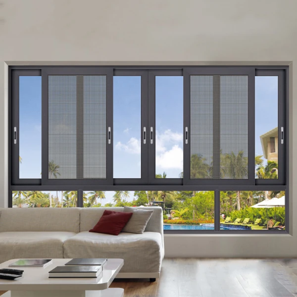 Professional suppliers slim profile glass sliding small slit aluminum glass window