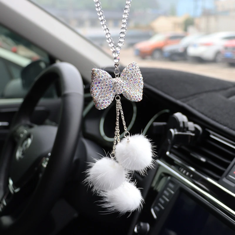 Украшения для автомобиля для женщин, украшение для салона автомобиля, подвеска со стразами, украшение для автомобиля