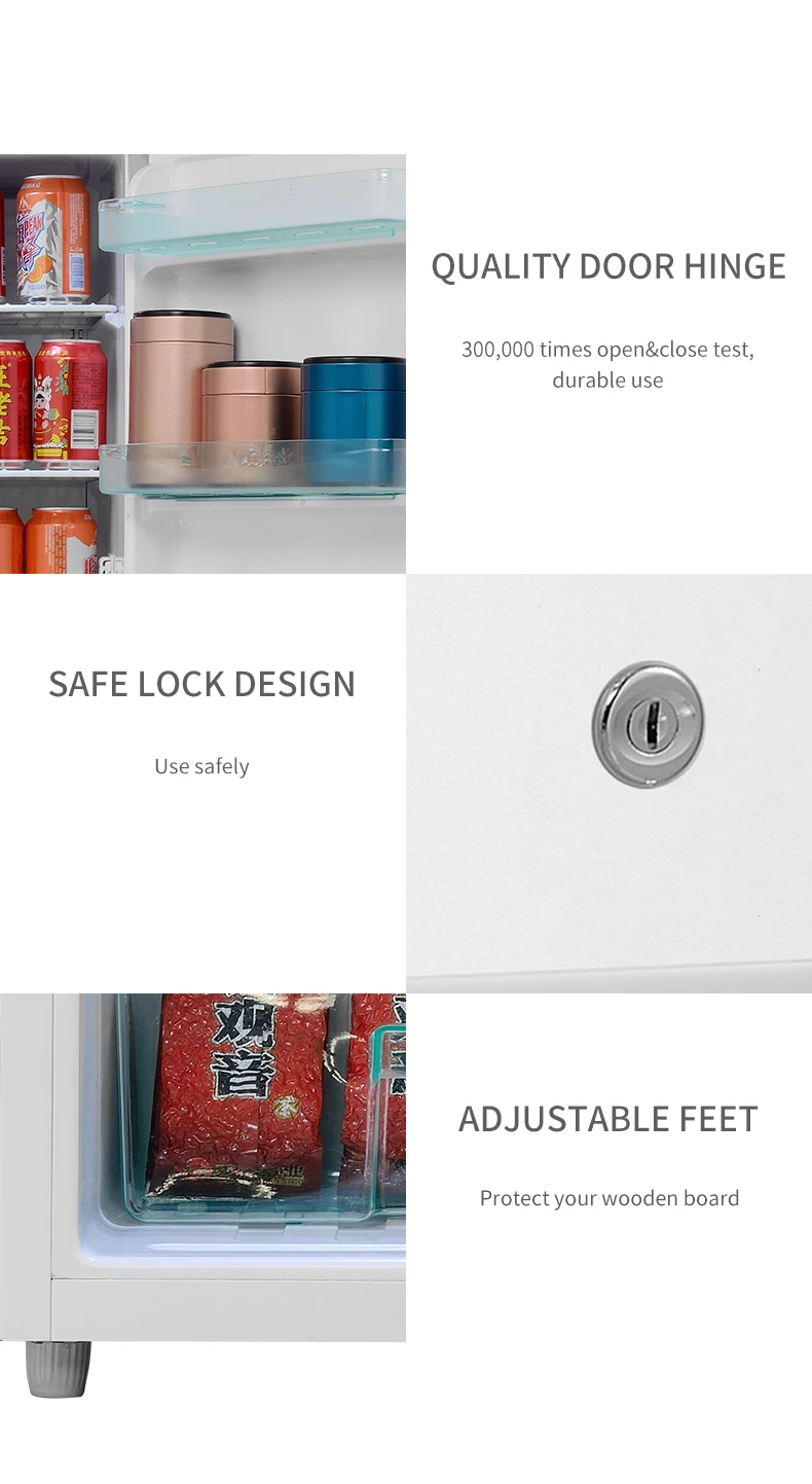 Mini Fridge Portable Compact Refrigerator Electric Cooler and Warmer 46L 6 Can for Car Boat Self-driving Camping Outdoor