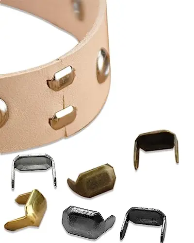 Hot Sale 8mm Staple Leather Belt Loops Fastener Holder Clip Keeper For DIY Leathercraft connector