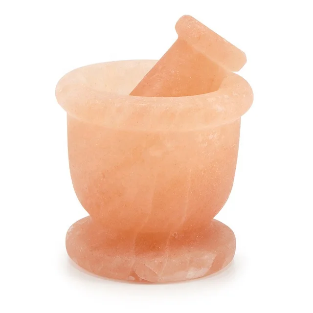 Himalayan Salt Mortar And Pestle Pink Rock Salt Mortar And Pestle Premium Salt Products Manufacturer And Wholesale From Pakistan