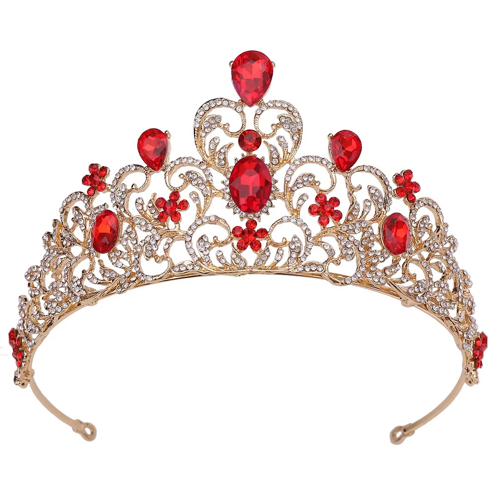 brush black Leaves Full of Water Diamond Korean Bridal Crown