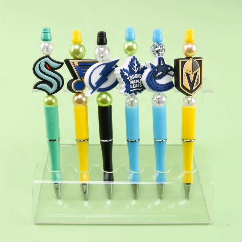 new arrival maple leaves silicone focal beads DIY beaded pen charms pvc decoration