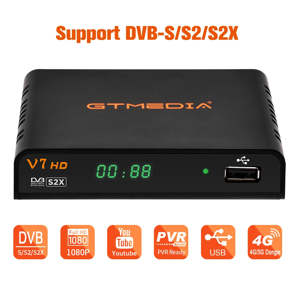 Gtmedia V7 HD DVB S2X S2 S спутниковый декодер тв приемник H.264 1080P full hd DVB-S/S2/S2X