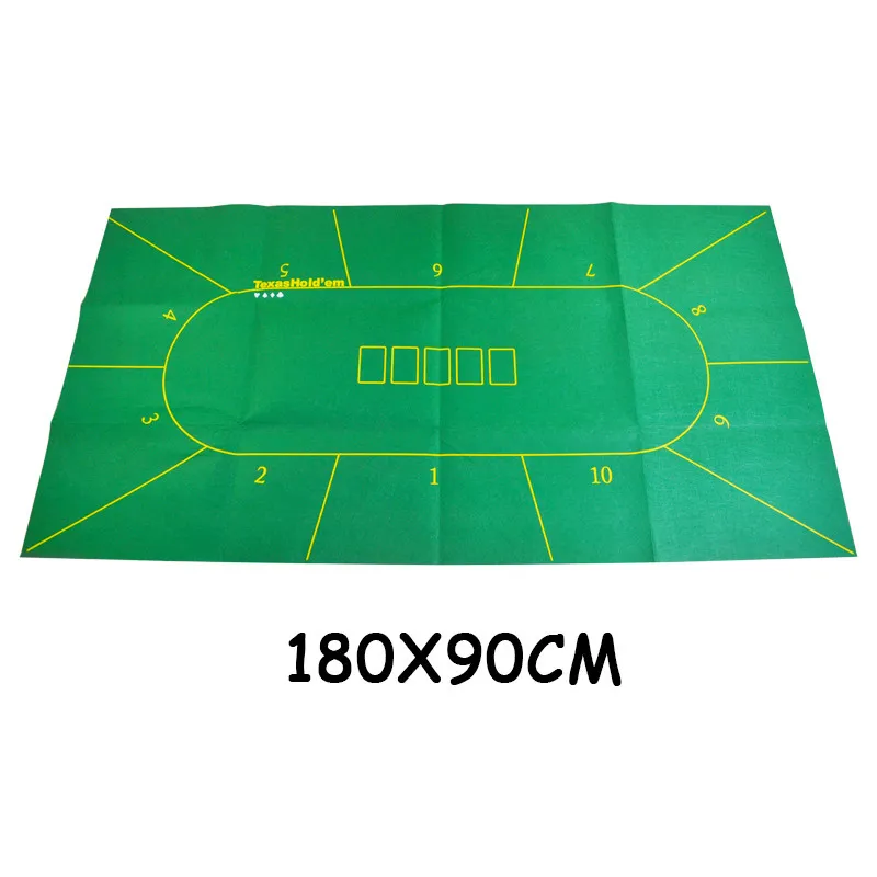 180x90cm 10 Players Poker Black Jack Table Cloth Non-woven Fabrics Poker Mat Casino Accessories